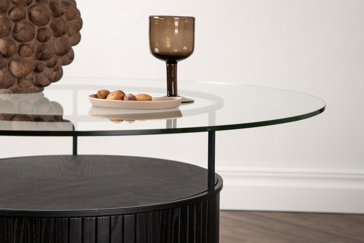Salontafel 'Beisfjord' Rond 90cm - Zwart