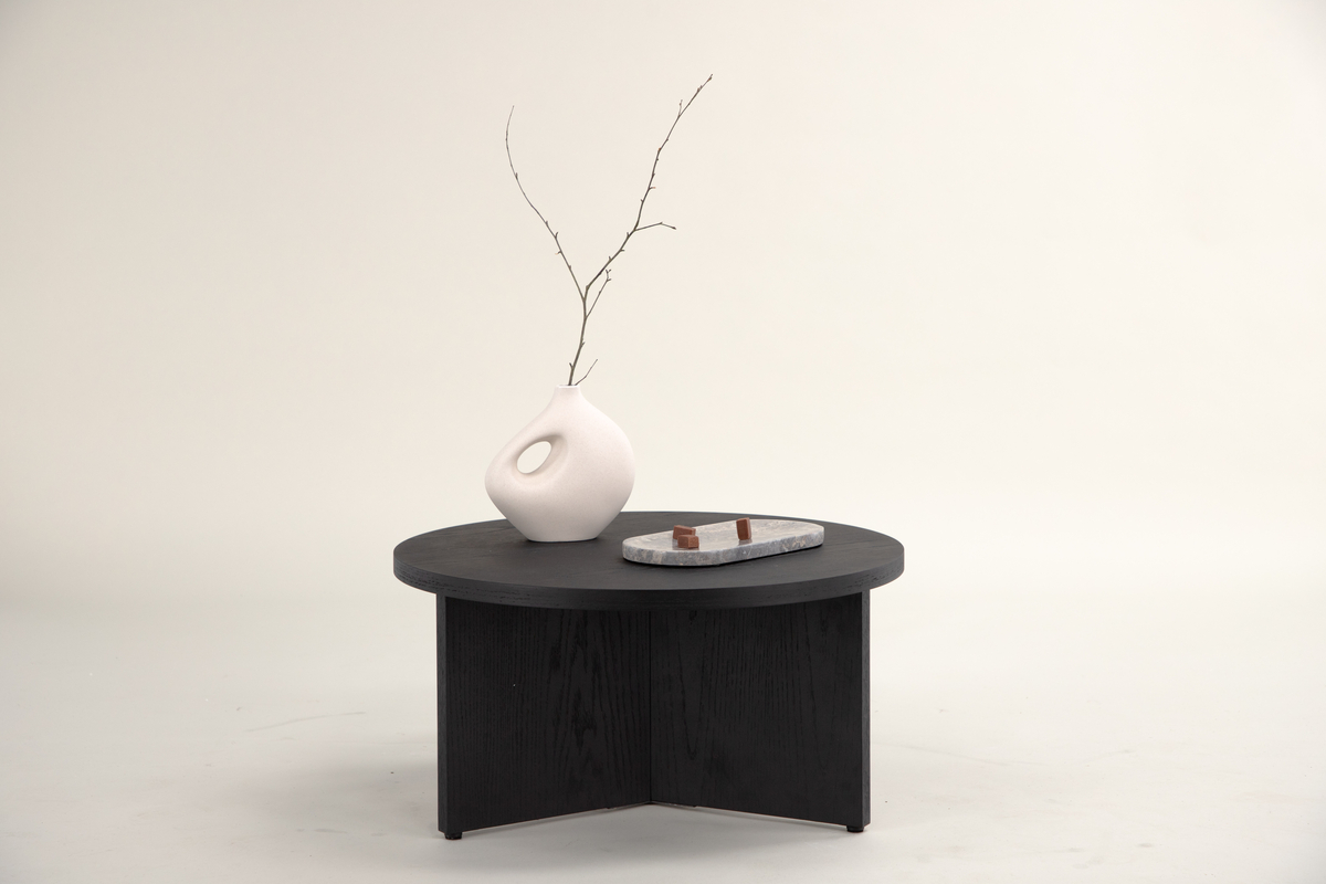 Salontafel 'Smögen' Rond 85cm - Zwart