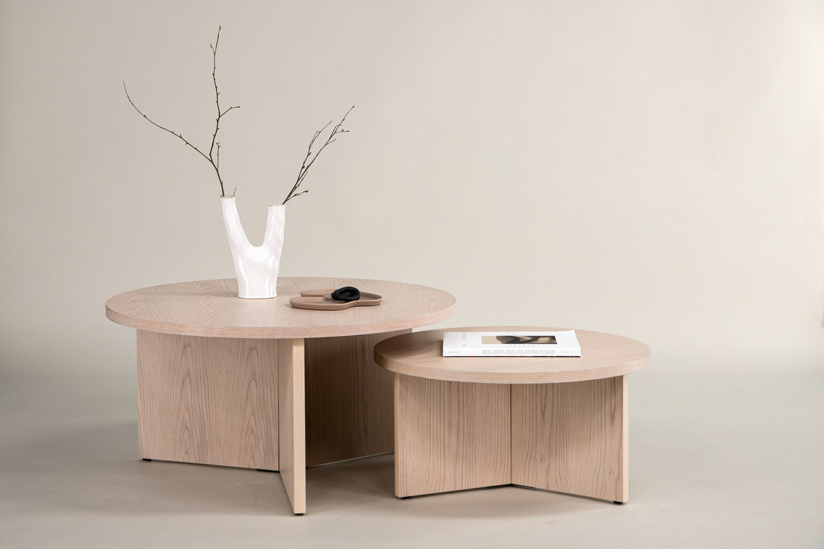 Salontafel 'Smögen' Rond 85cm - Natuurlijk