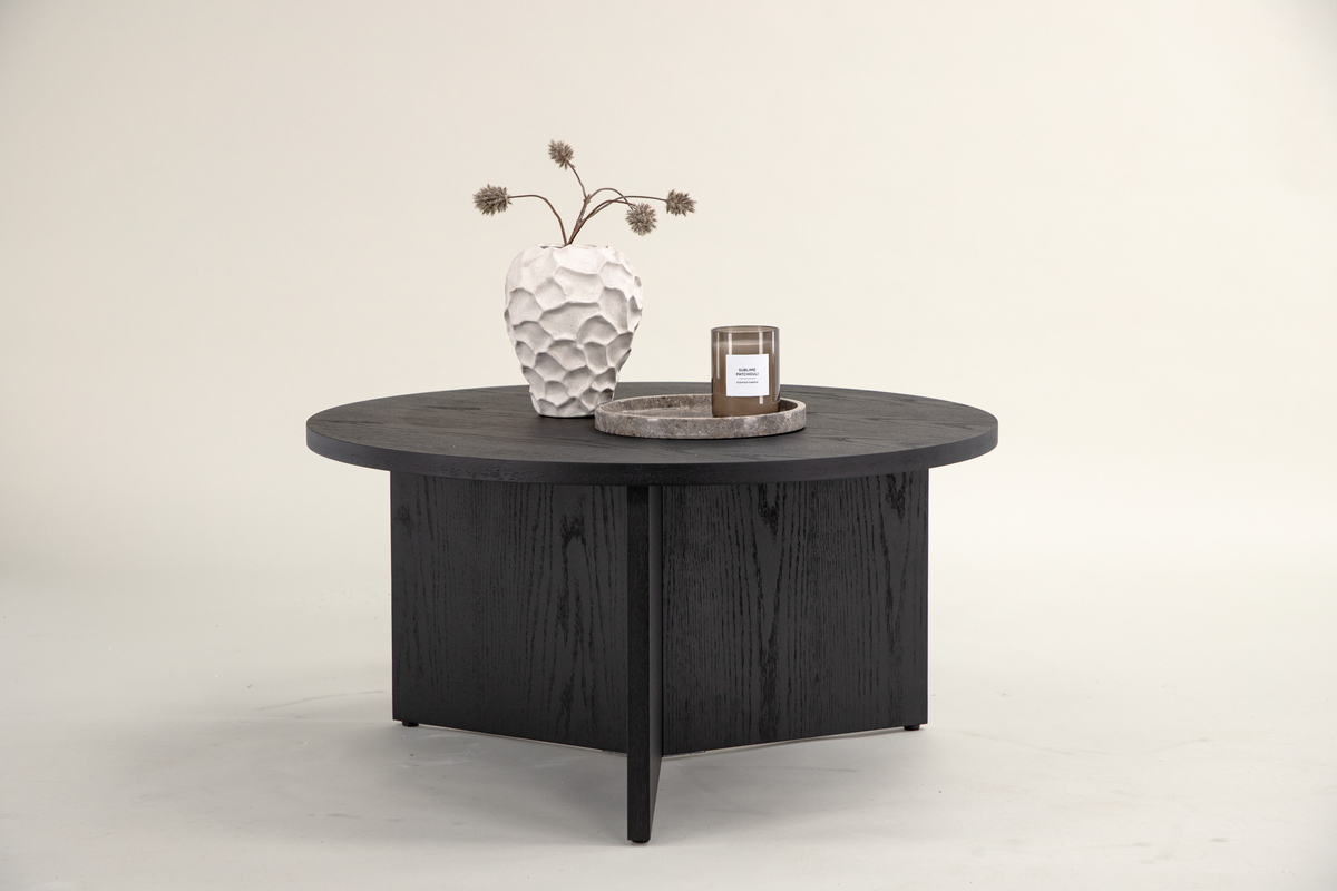 Salontafel 'Smögen' Rond 65cm - Zwart