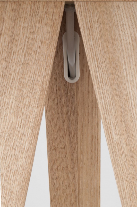 Vloerlamp 'Tripod' - Hout en wit