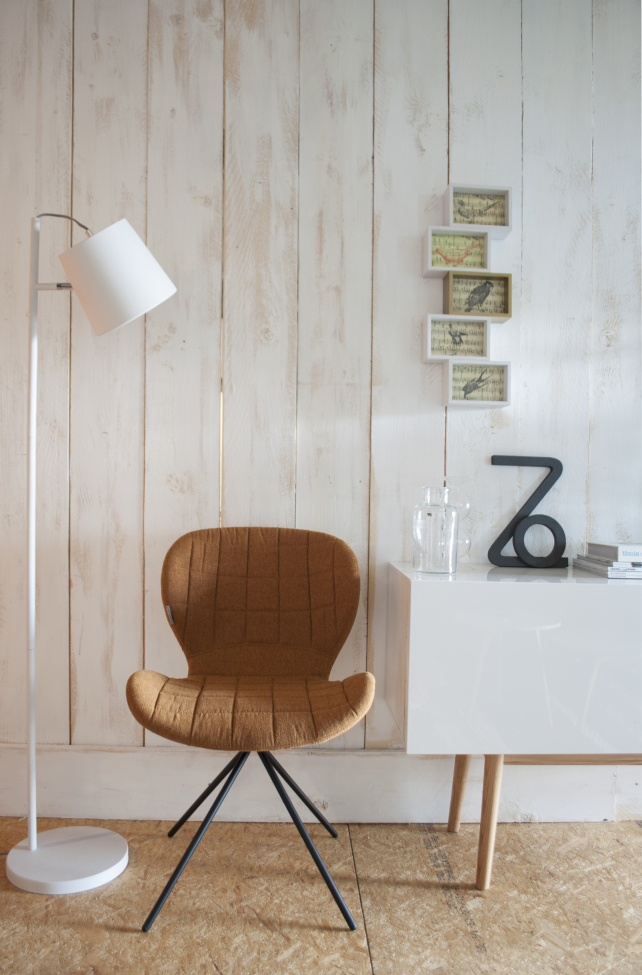 Vloerlamp 'Buckle Head' - Wit