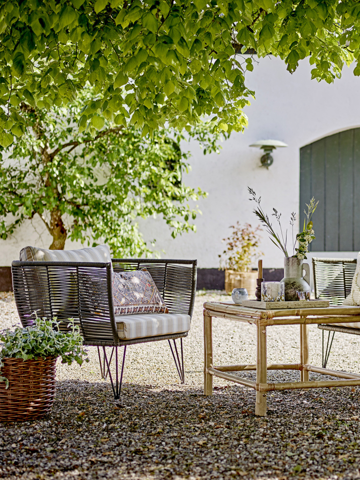 Loungestoel 'Mundo' - Zwart/Beige