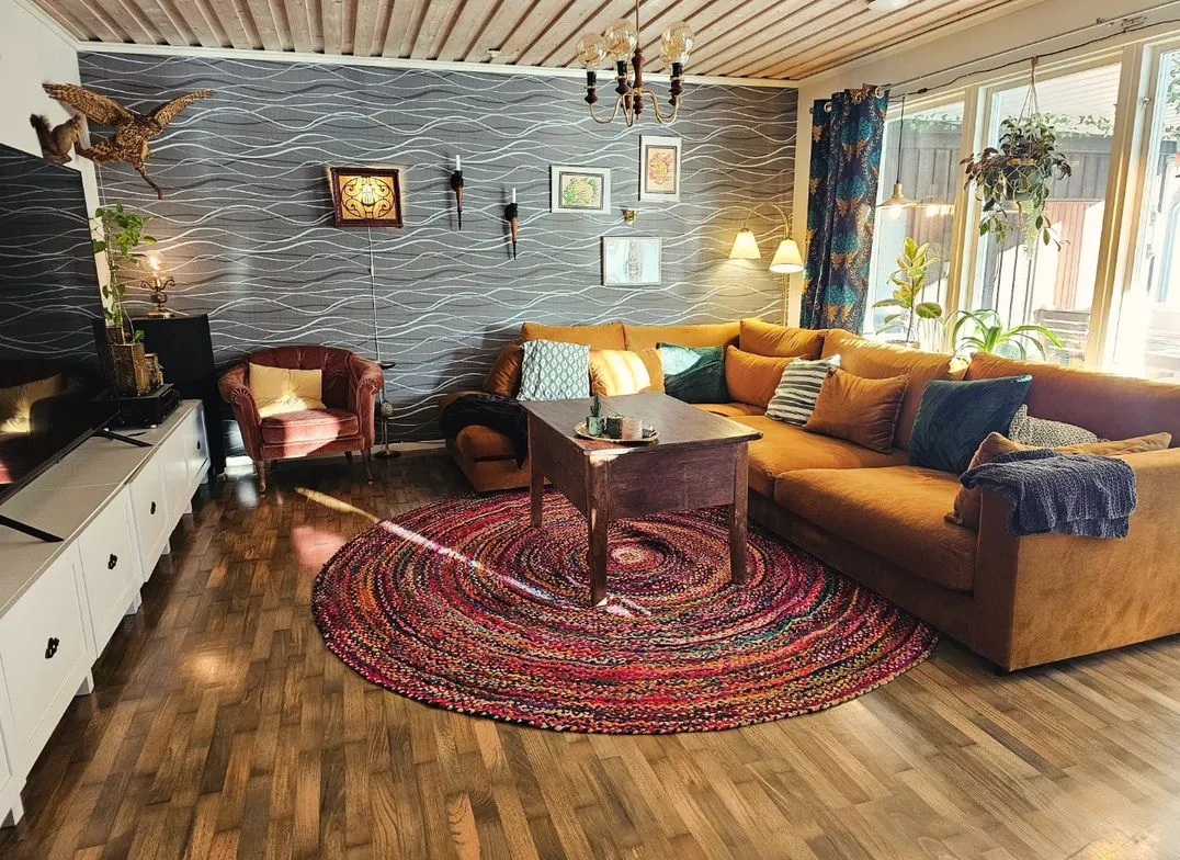 Rond tapijt 'Flätan' 160cm - Multifunctioneel