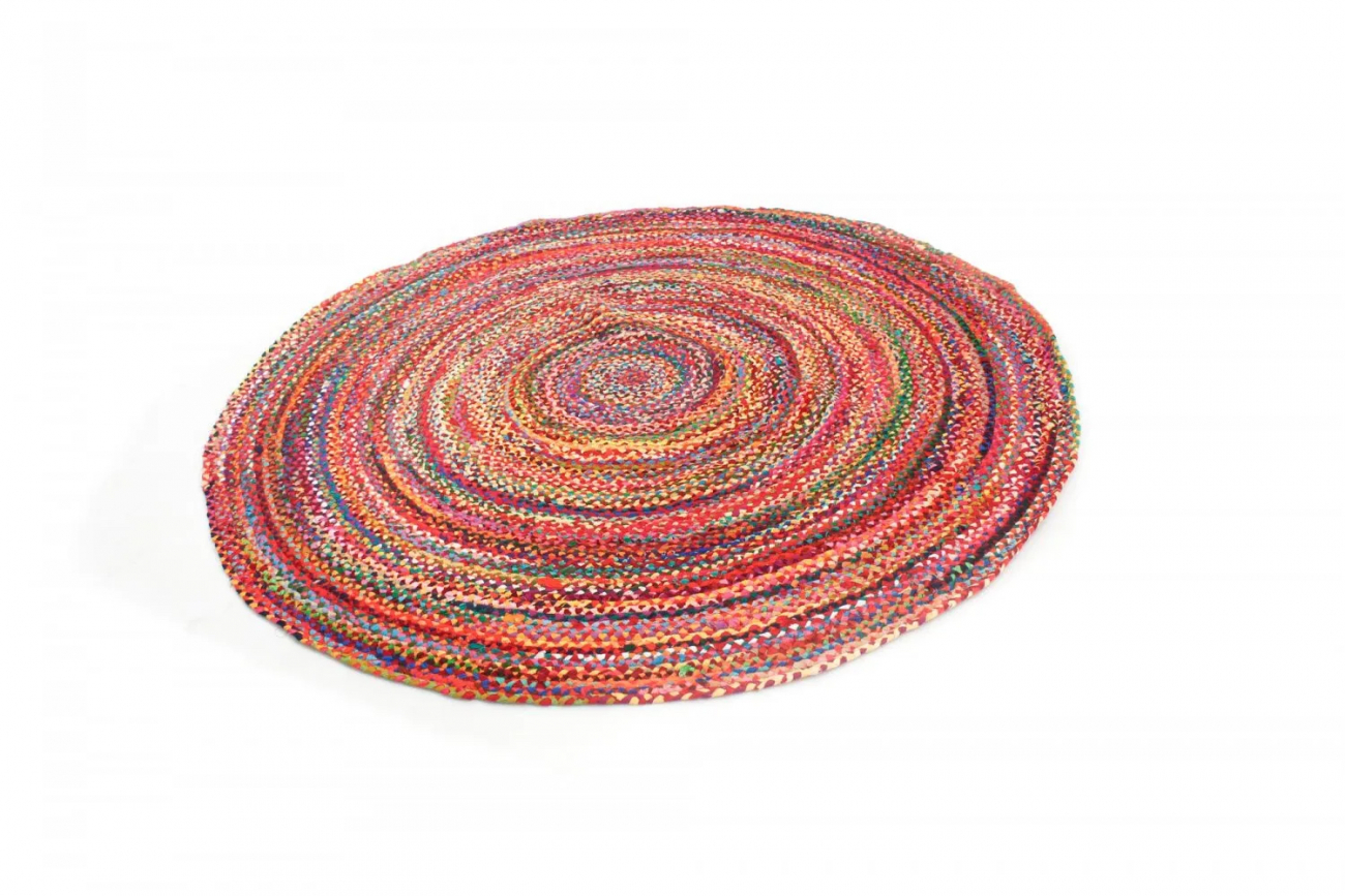 Rond tapijt 'Flätan' 120cm - Multifunctioneel