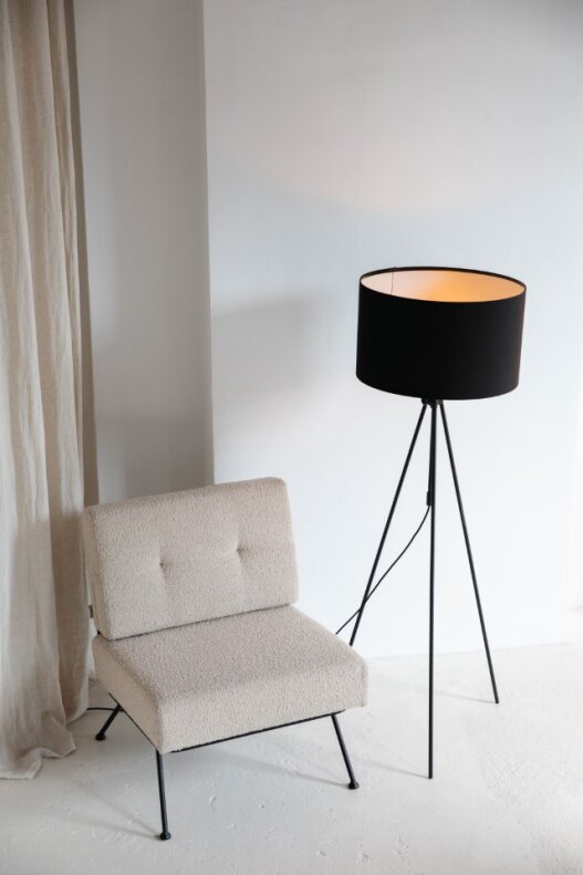 Vloerlamp 'Lesley' - Zwart