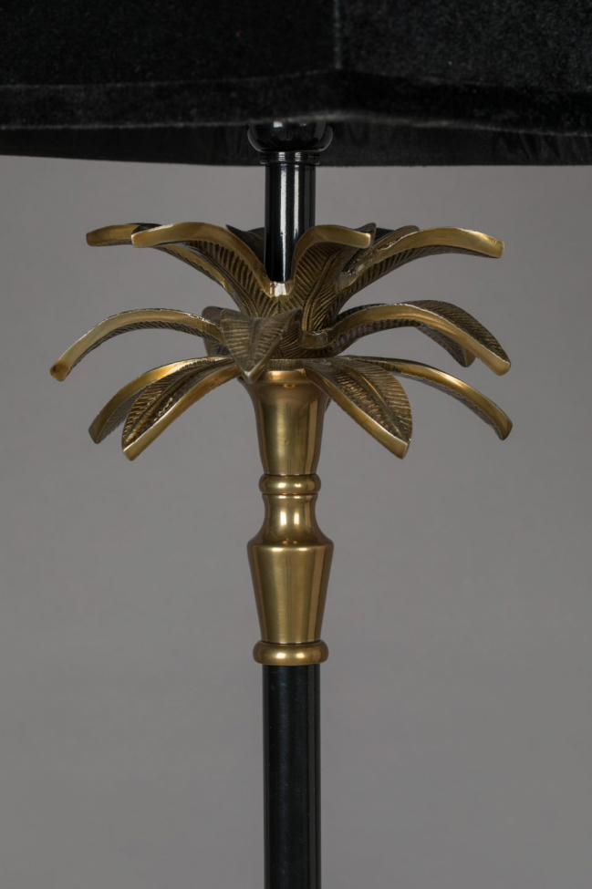 Vloerlamp 'Cresta' - Zwart/Messing