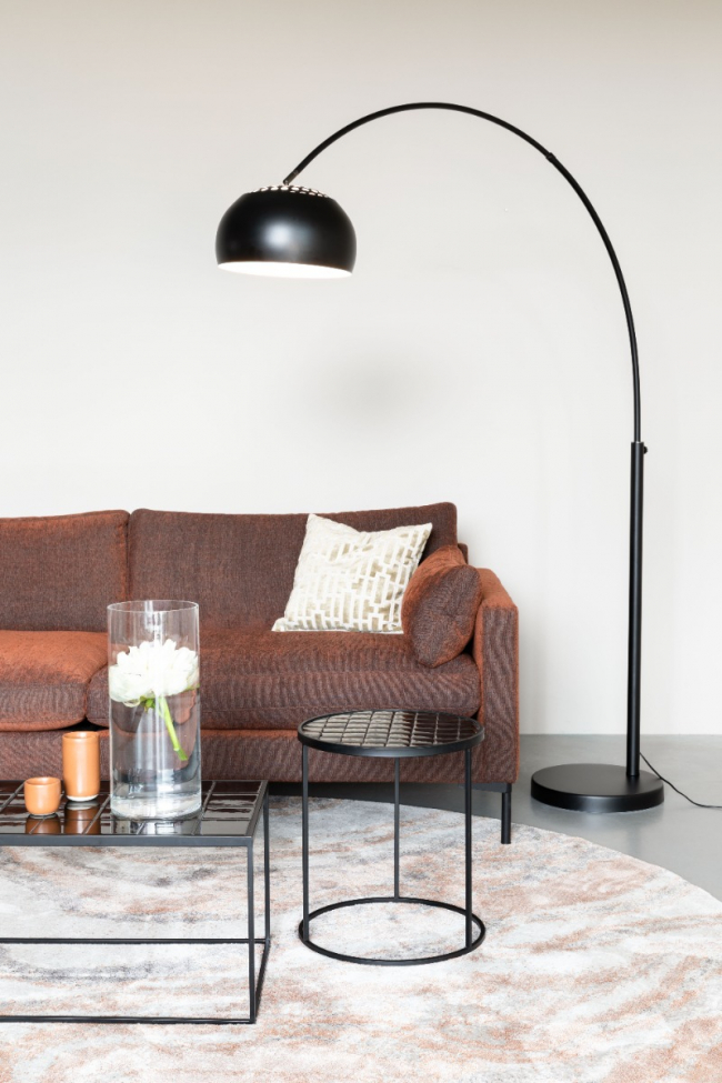 Vloerlamp 'Metal Bow' - Zwart