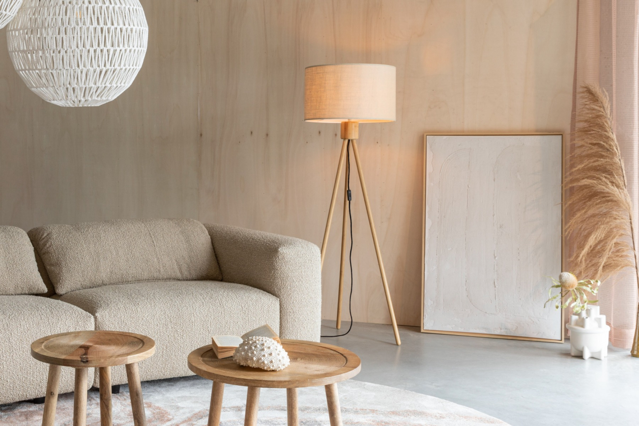 Vloerlamp 'Bamboo' - Natuurlijk