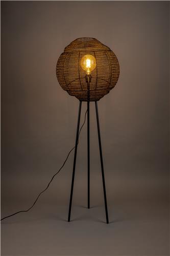 Vloerlamp 'Meezan' - Zwart