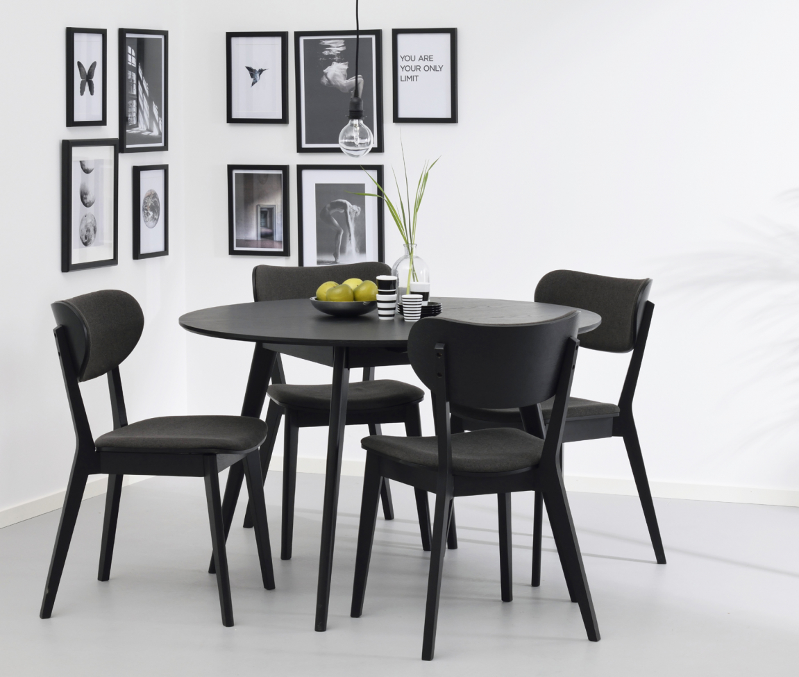 Eettafel 'Yumi' Rond 115cm - Zwart
