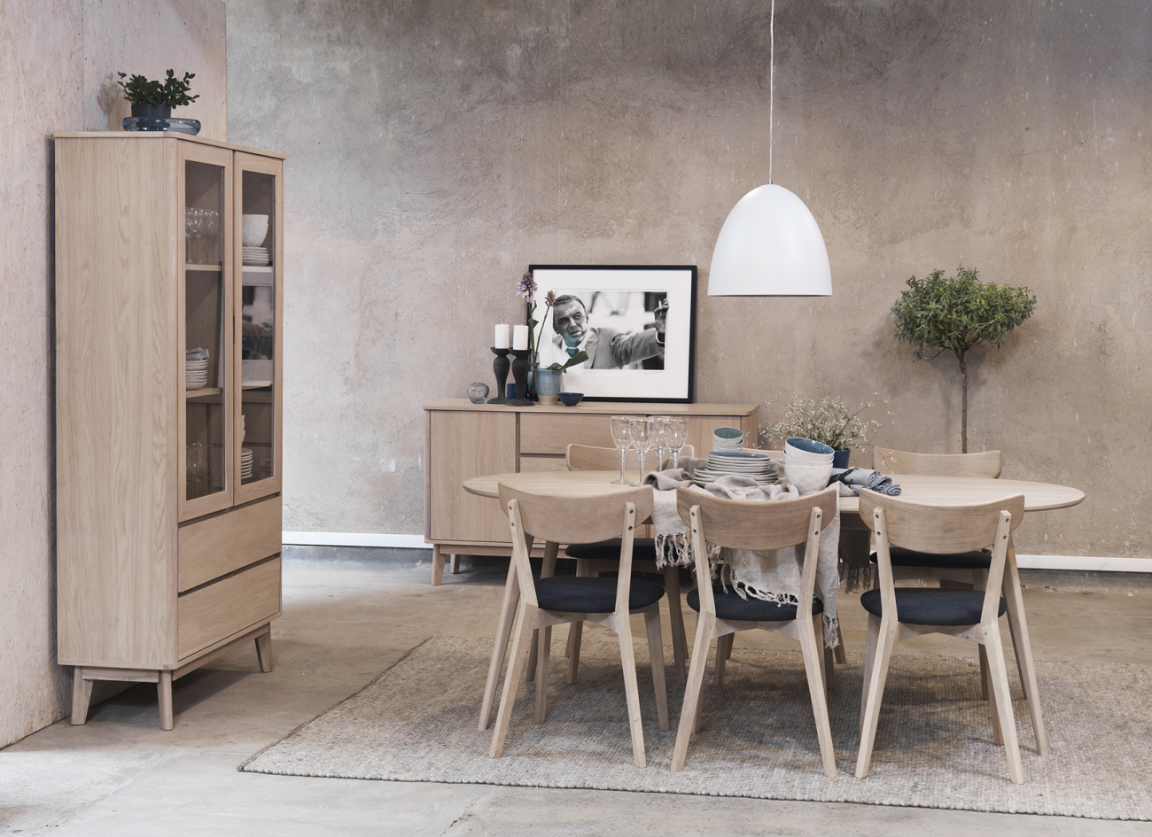 Dressoir 'Yumi' 152x84cm - Witgepigmenteerd Eiken