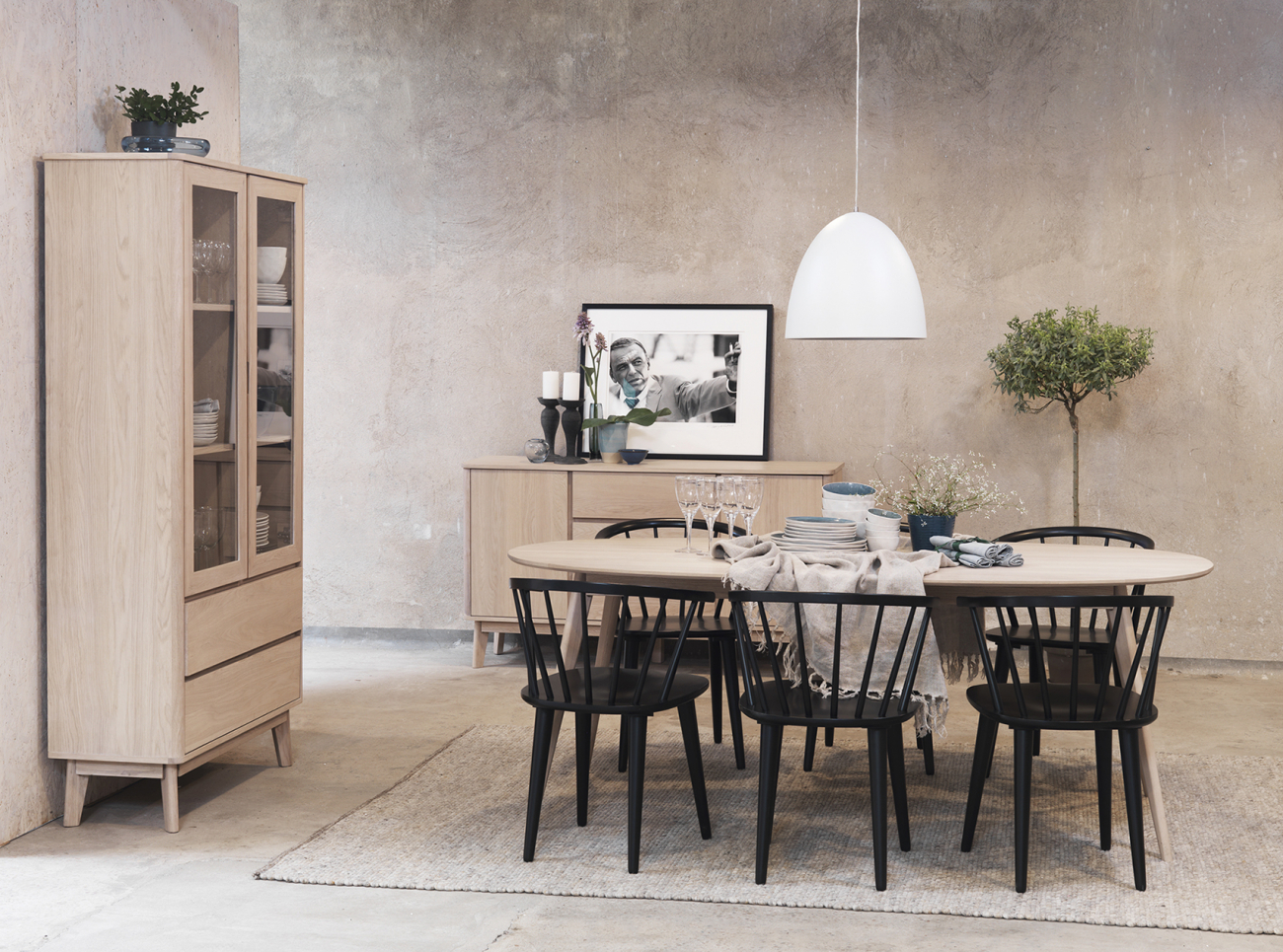 Dressoir 'Yumi' 152x84cm - Witgepigmenteerd Eiken