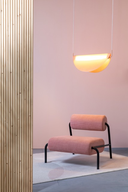 Plafondlamp 'Rani' 22x74 - Roze