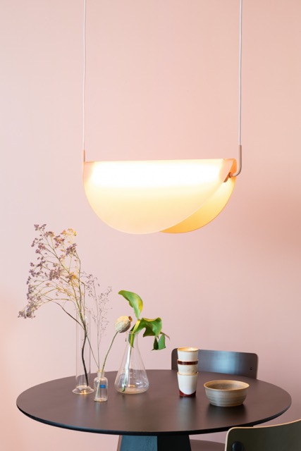 Plafondlamp 'Rani' 22x74 - Roze
