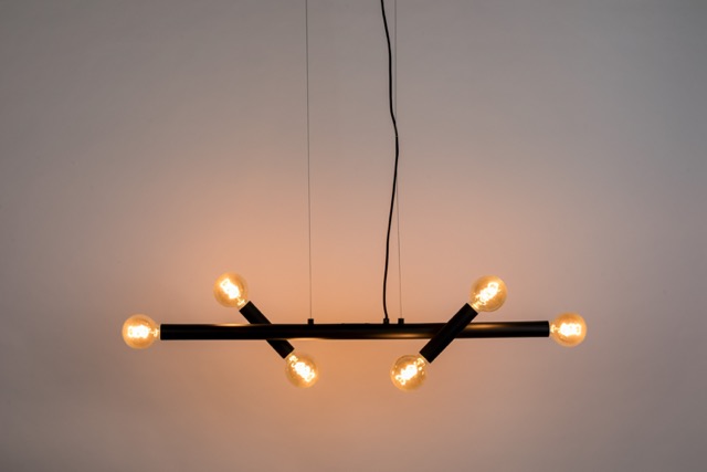Plafondlamp 'Hawk' 17x124 - Zwart