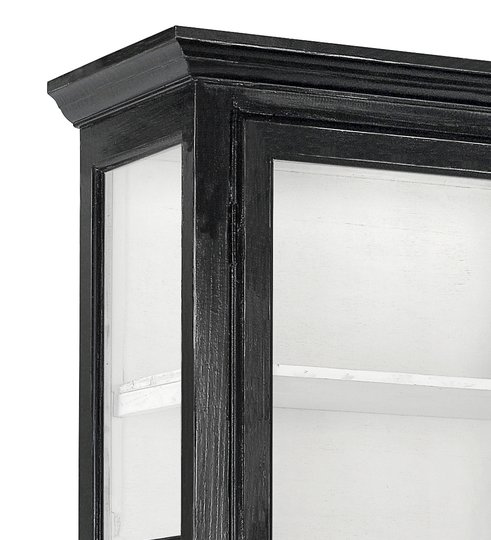 Vitrinekast 'Classic' - Zwart/Wit S