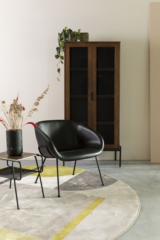 Vloerkleed 'Hilton' 240cm - Grijs/Geel