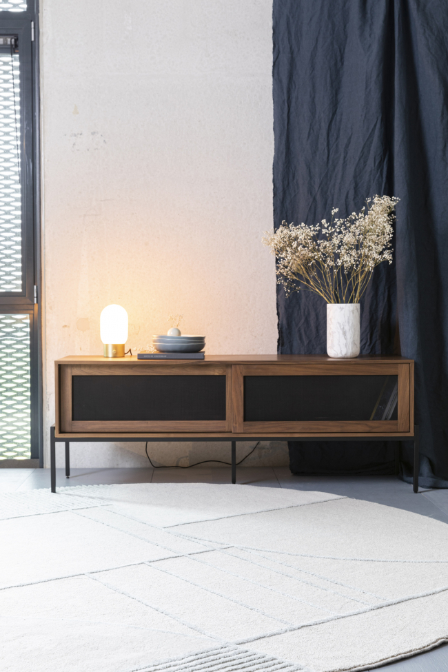 Vloerkleed 'Bliss' Rond 240cm - Grijs/Blauw