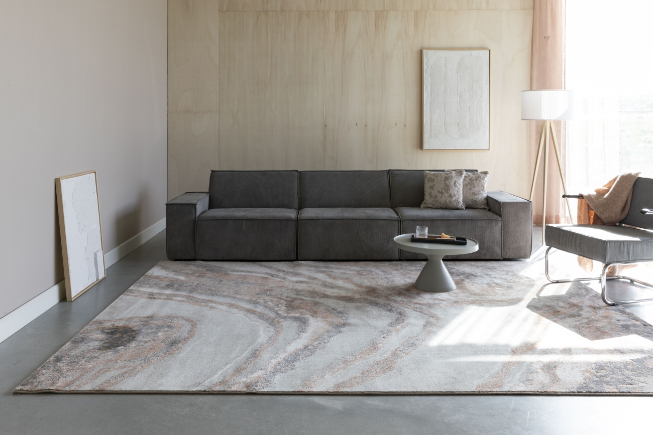 Vloerkleed 'Solar' 200x290cm - Bruin