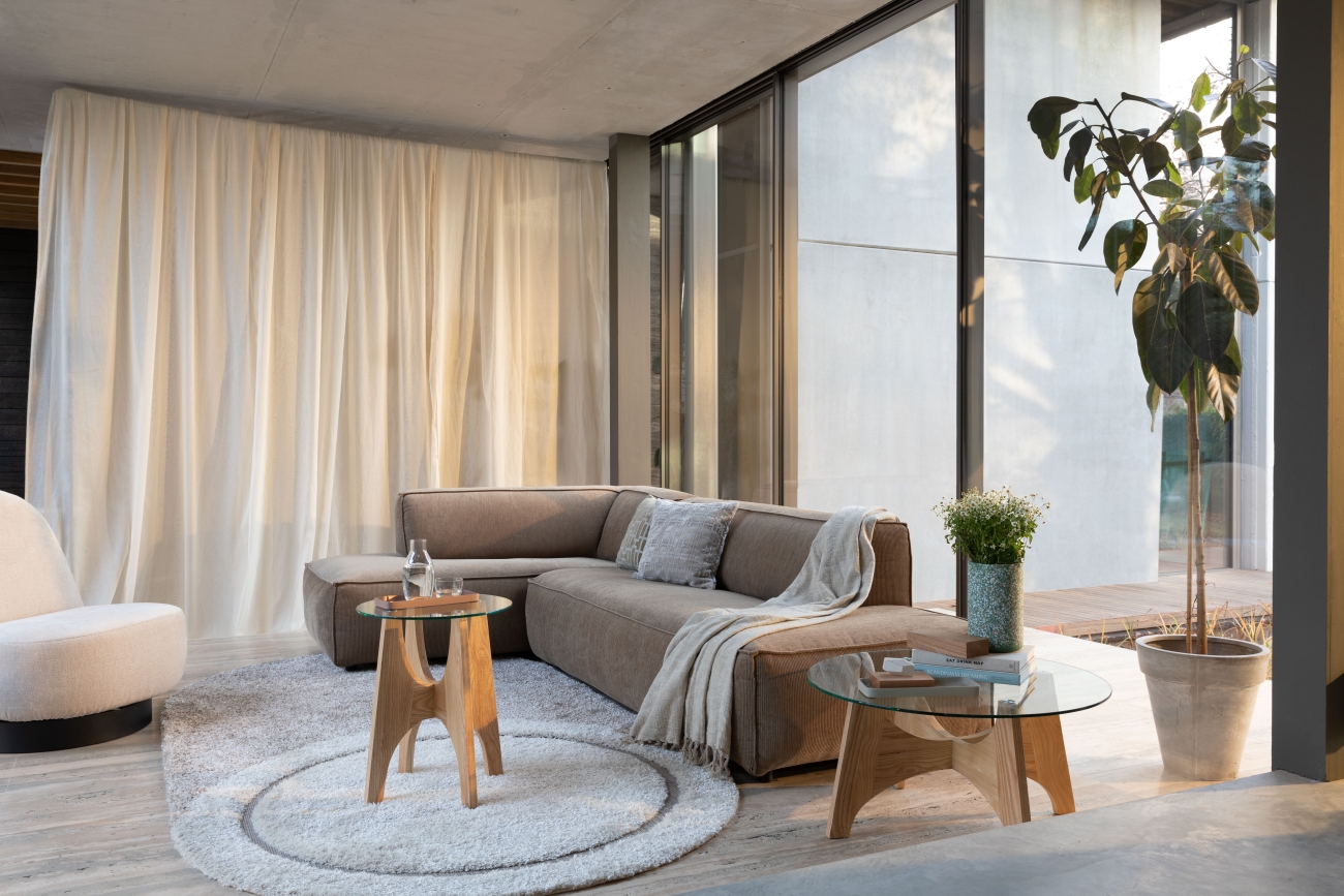 Wollen vloerkleed 'Spark' - Beige
