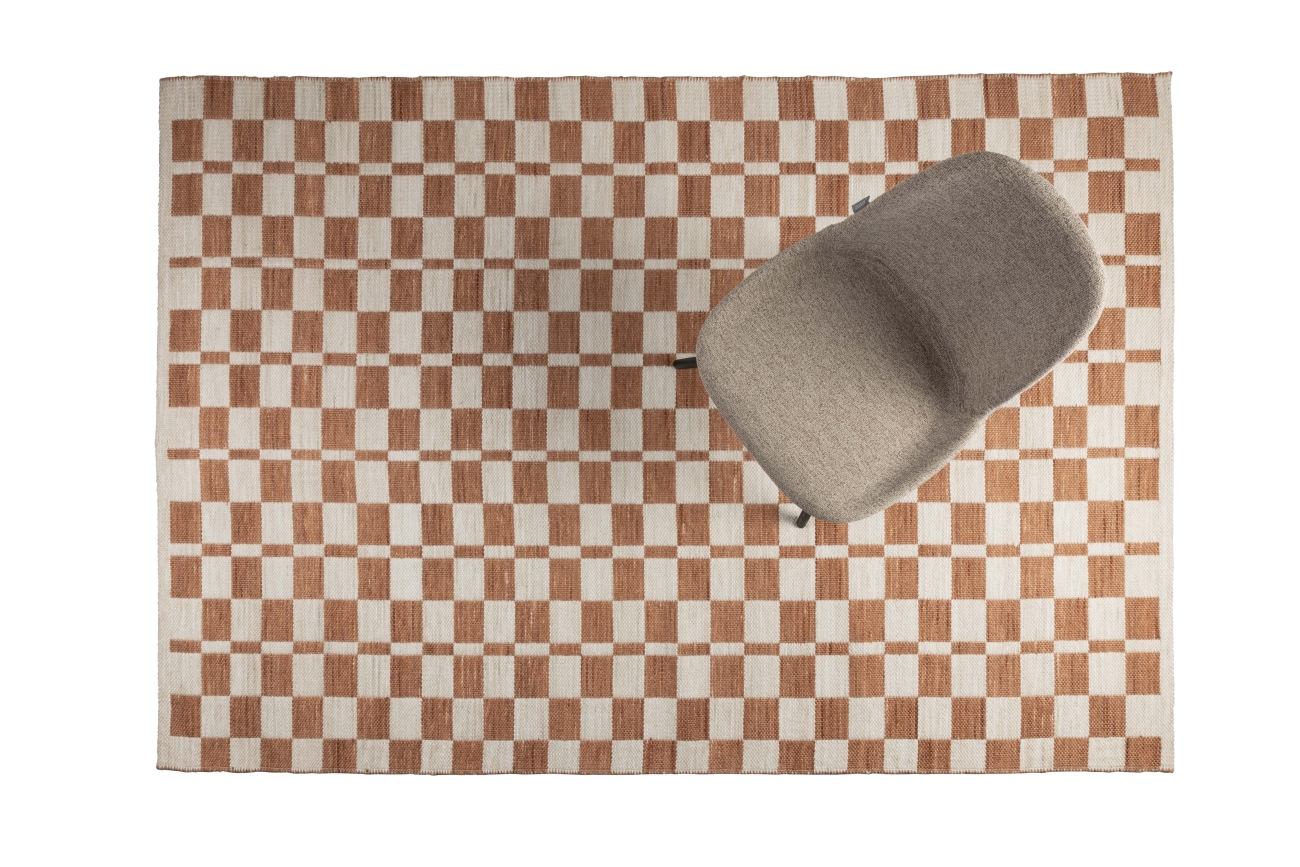Vloerkleed 'Checker' 160x230cm - Beige