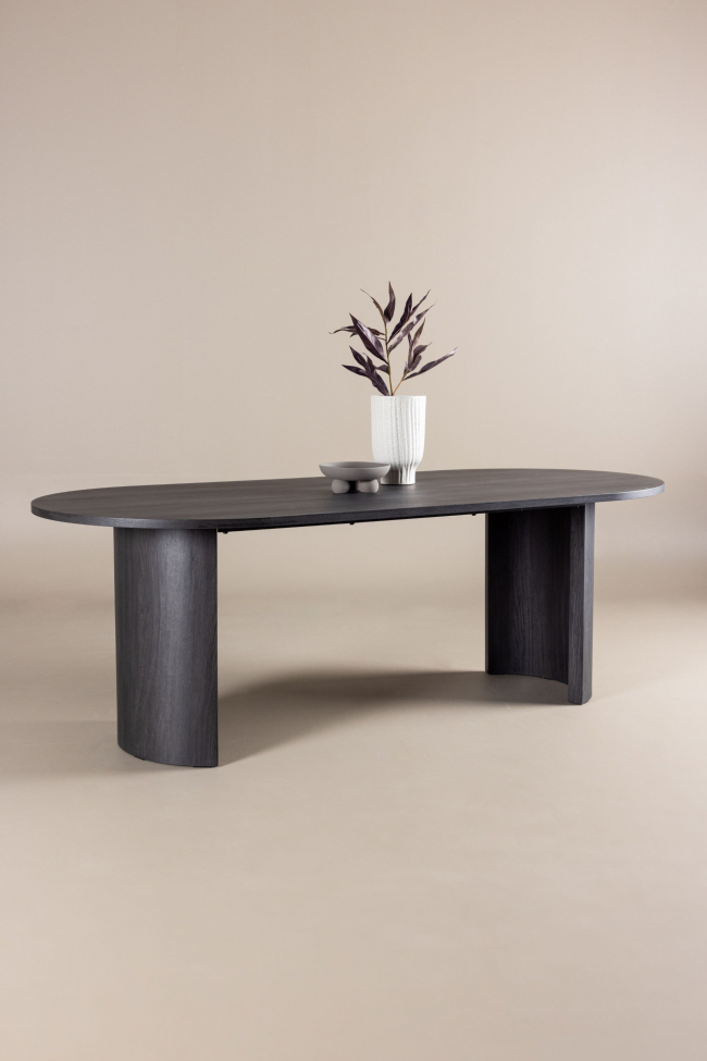 Eettafel 'Vejle' 200x100cm - Zwart