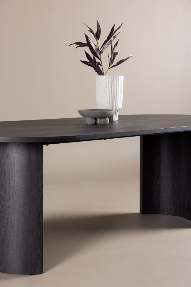 Eettafel 'Vejle' 200x100cm - Zwart