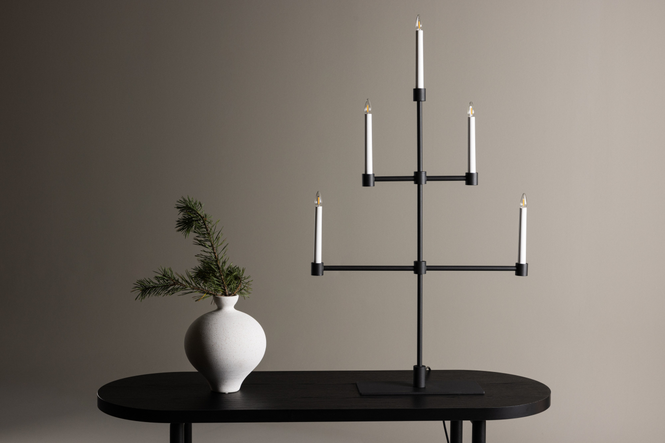 Adventskandelaar 'Falsterbo' - Zwart