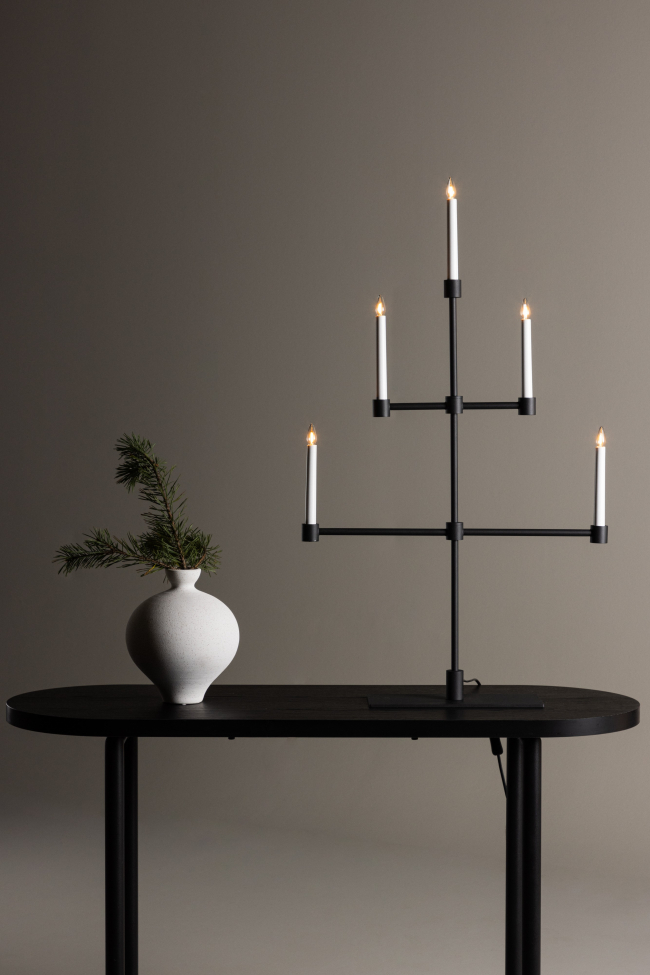 Adventskandelaar 'Falsterbo' - Zwart