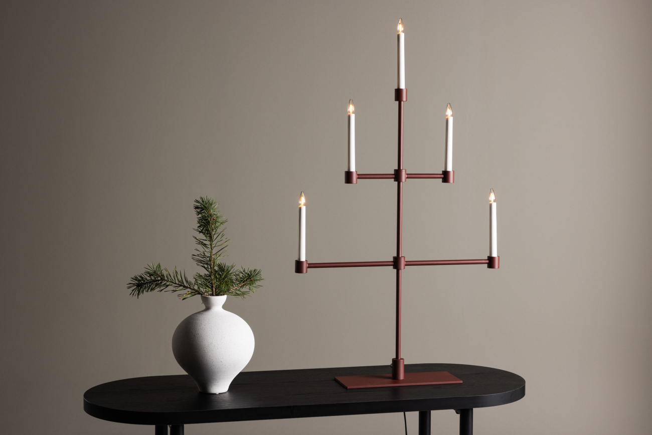 Adventskandelaar 'Falsterbo' - Rood