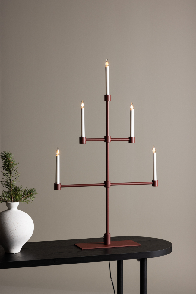 Adventskandelaar 'Falsterbo' - Rood