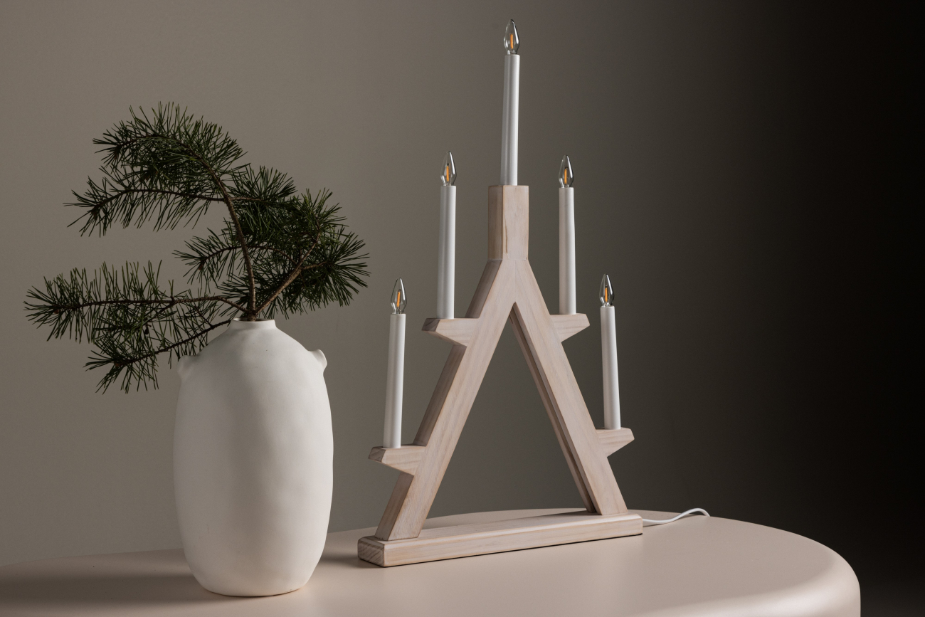 Adventskandelaar 'Tallmo' - Wit