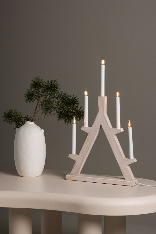 Adventskandelaar 'Tallmo' - Wit
