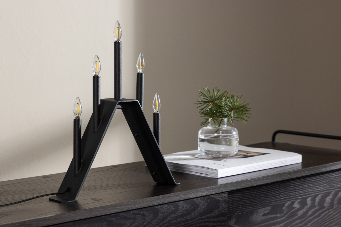 Adventskandelaar 'Norrlund' - Zwart