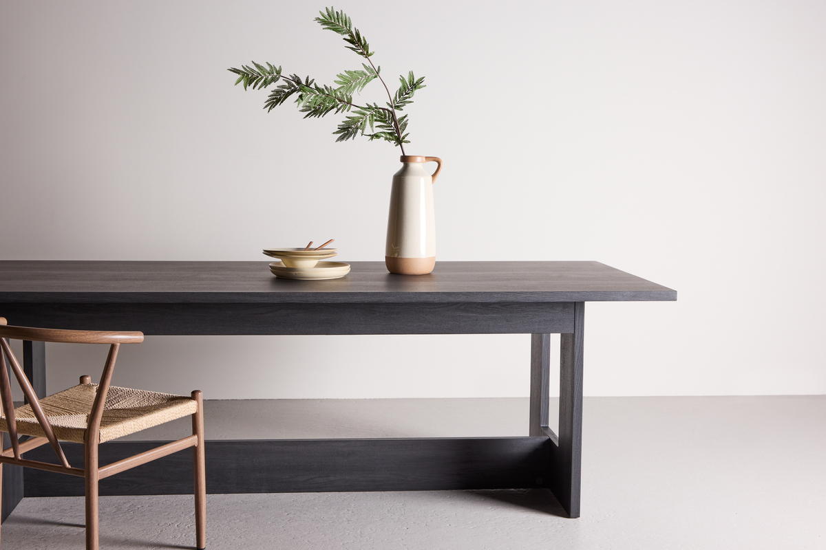 Eettafel 'Lindholmen' 235x100cm - Zwart