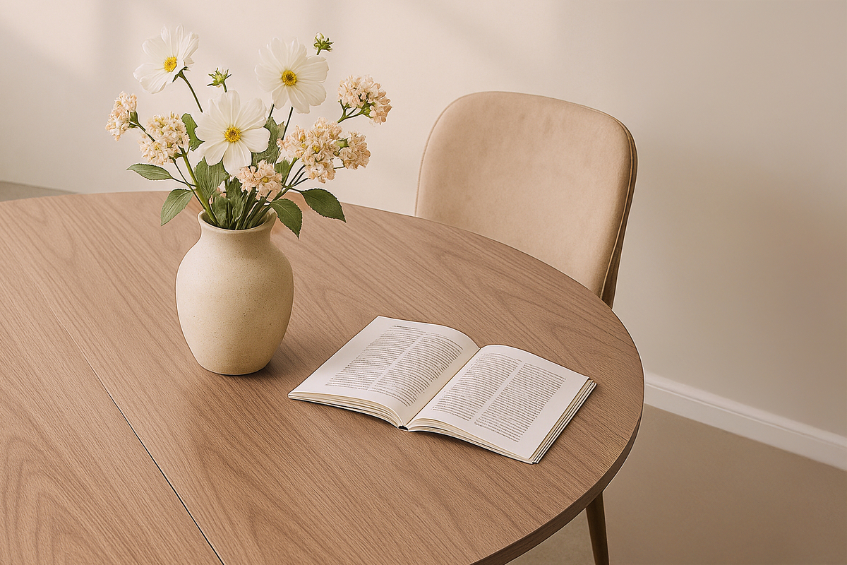 Eettafel 'Calpe' Rond 150cm - Natuur