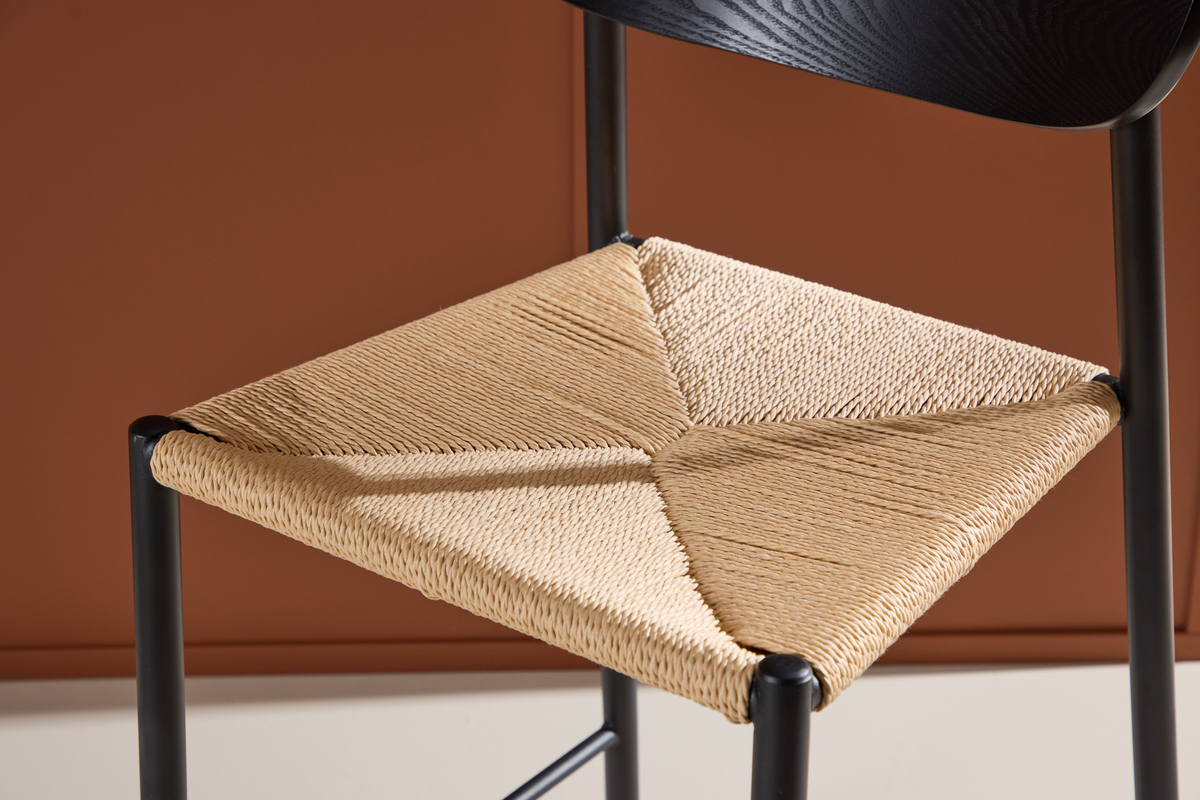 Barkruk 'Polly' - Zwart/Beige
