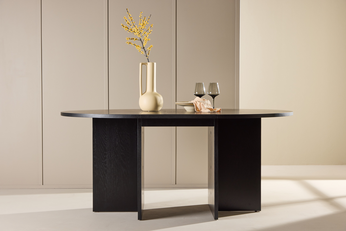 Eettafel 'Strada' 170x74cm - Zwart
