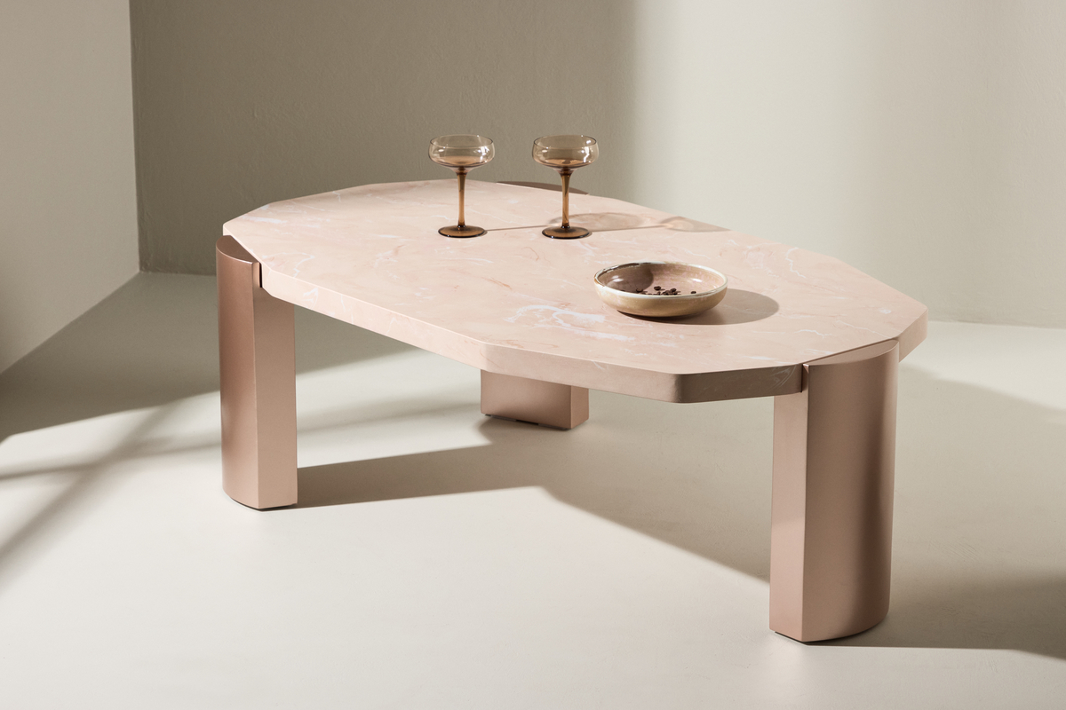 Salontafel 'Kres' 125x71cm - Roze