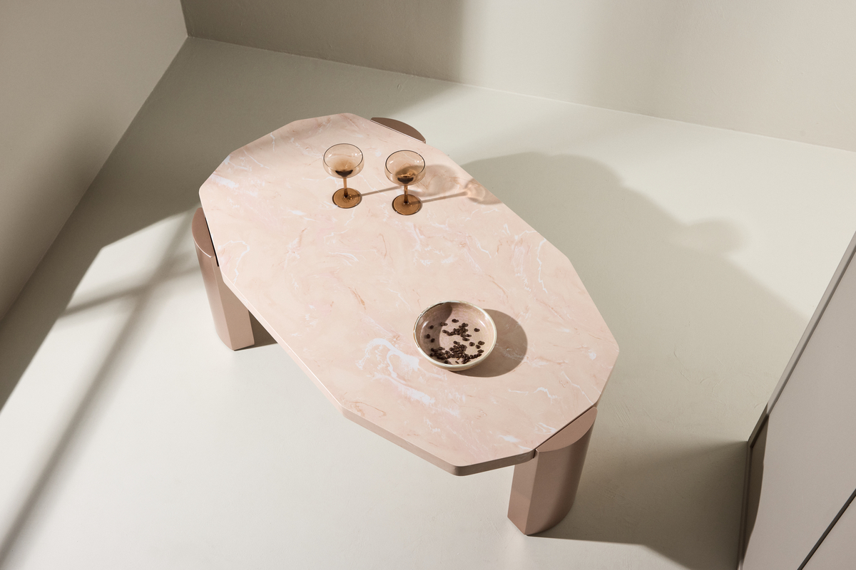 Salontafel 'Kres' 125x71cm - Roze