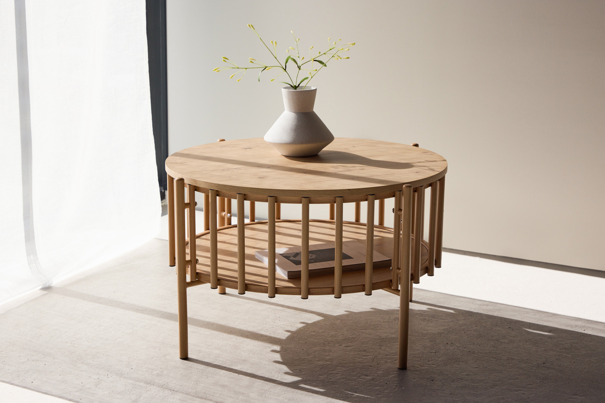 Salontafel 'Runvik' Rond 80cm - Natuurlijk