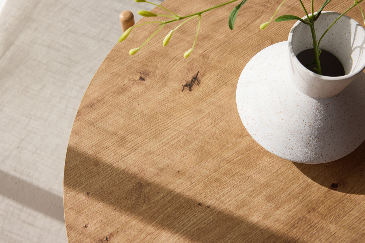 Salontafel 'Runvik' Rond 80cm - Natuurlijk