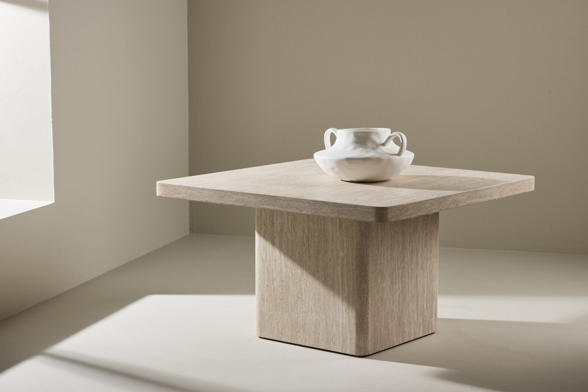 Salontafel 'Qvart' 80x80cm - Beige