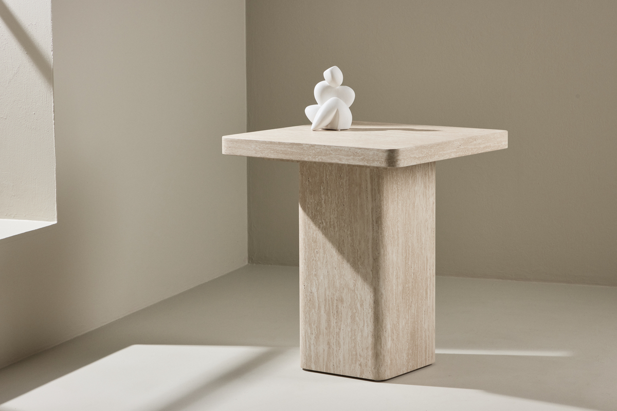 Salontafel 'Qvart' 50x50cm - Beige