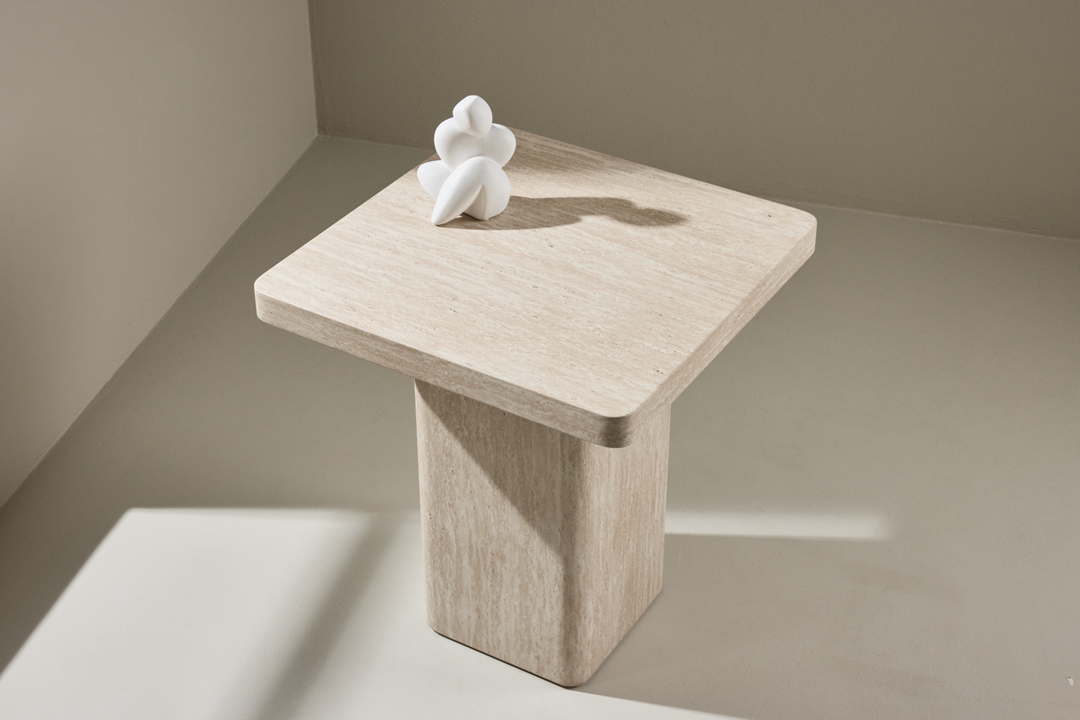 Salontafel 'Qvart' 50x50cm - Beige