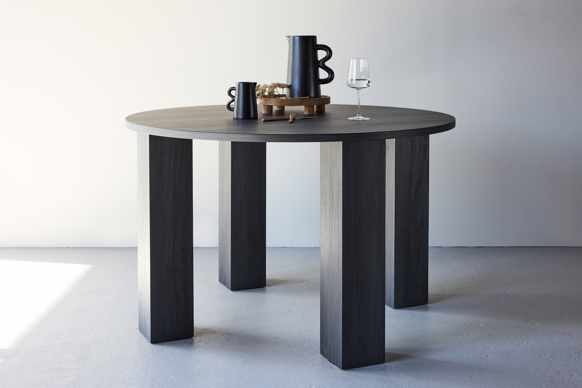 Eettafel 'Nornhem' Rond 120cm - Zwart