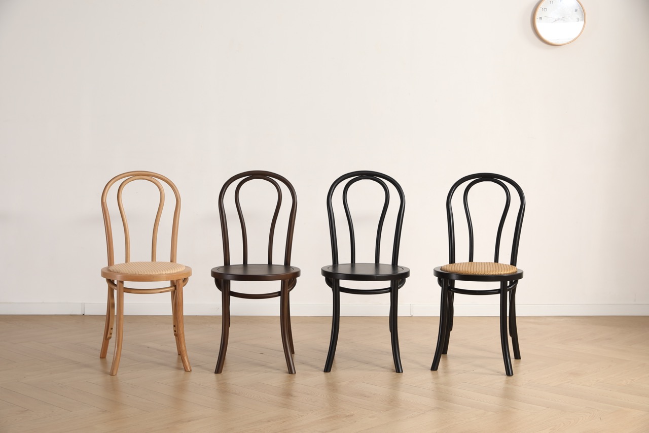 Stoel 'Bistro' - Hout/Zwart