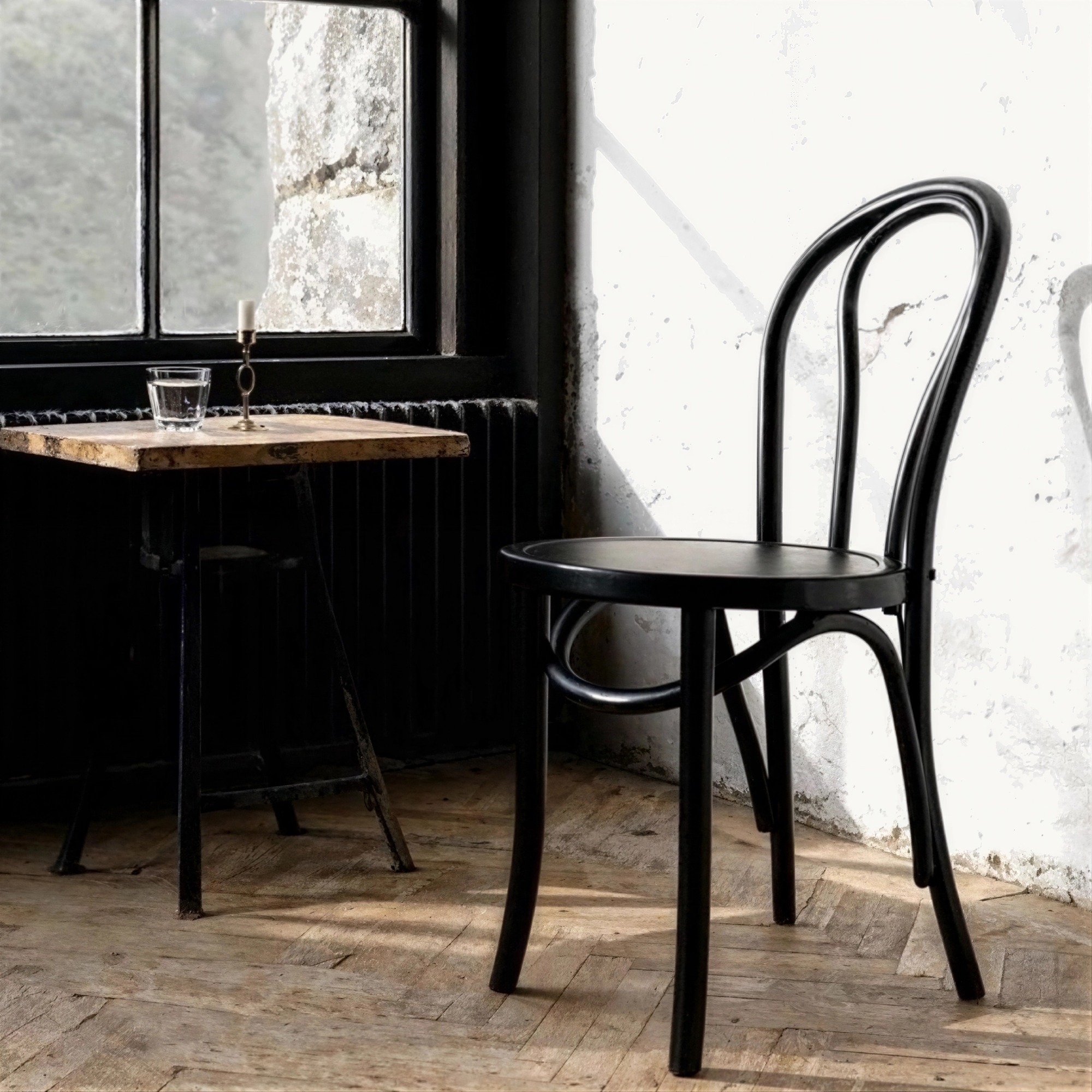 Stoel 'Bistro' - Hout/Zwart