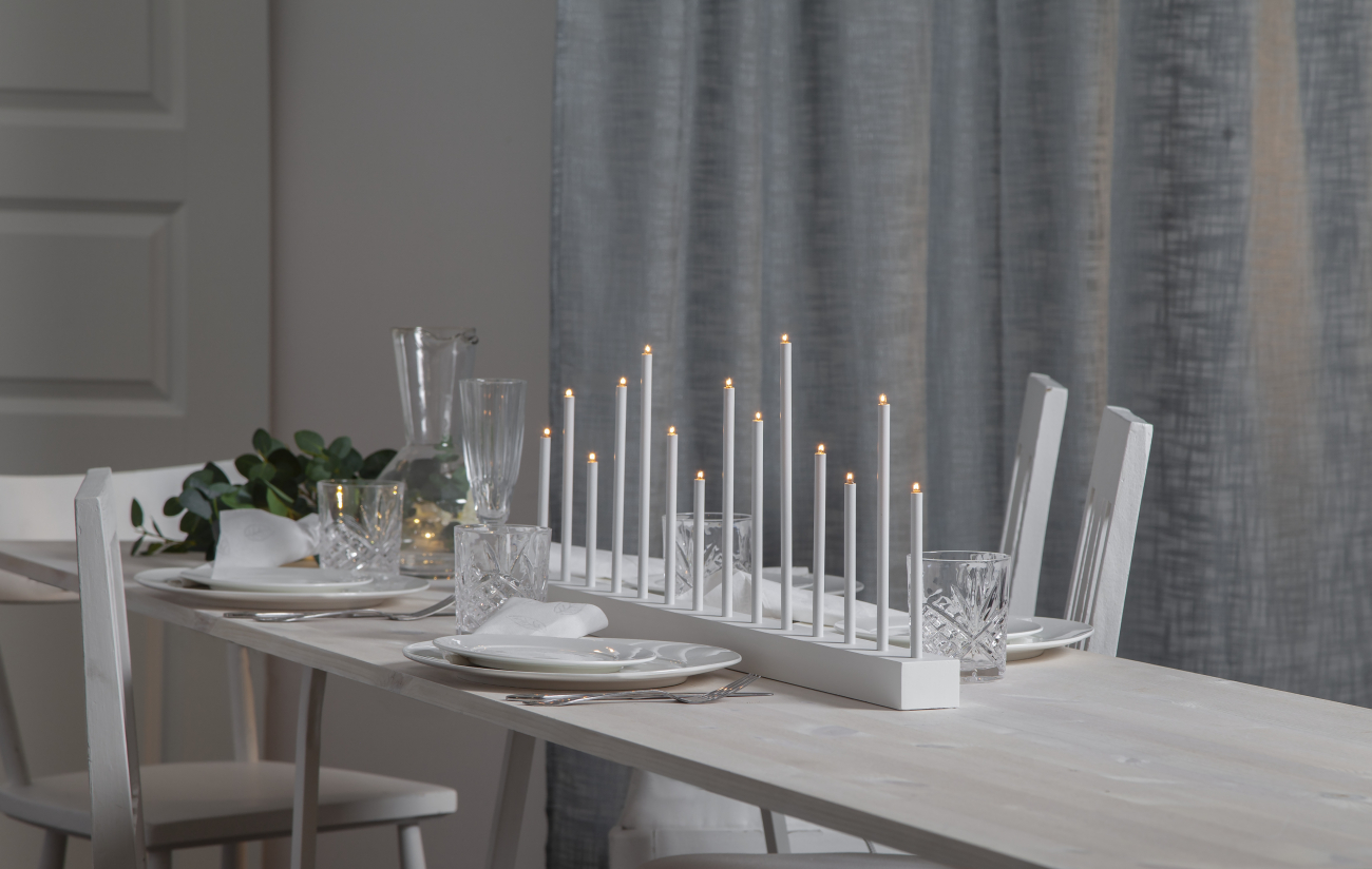 Adventskandelaar 'Echo' - Wit